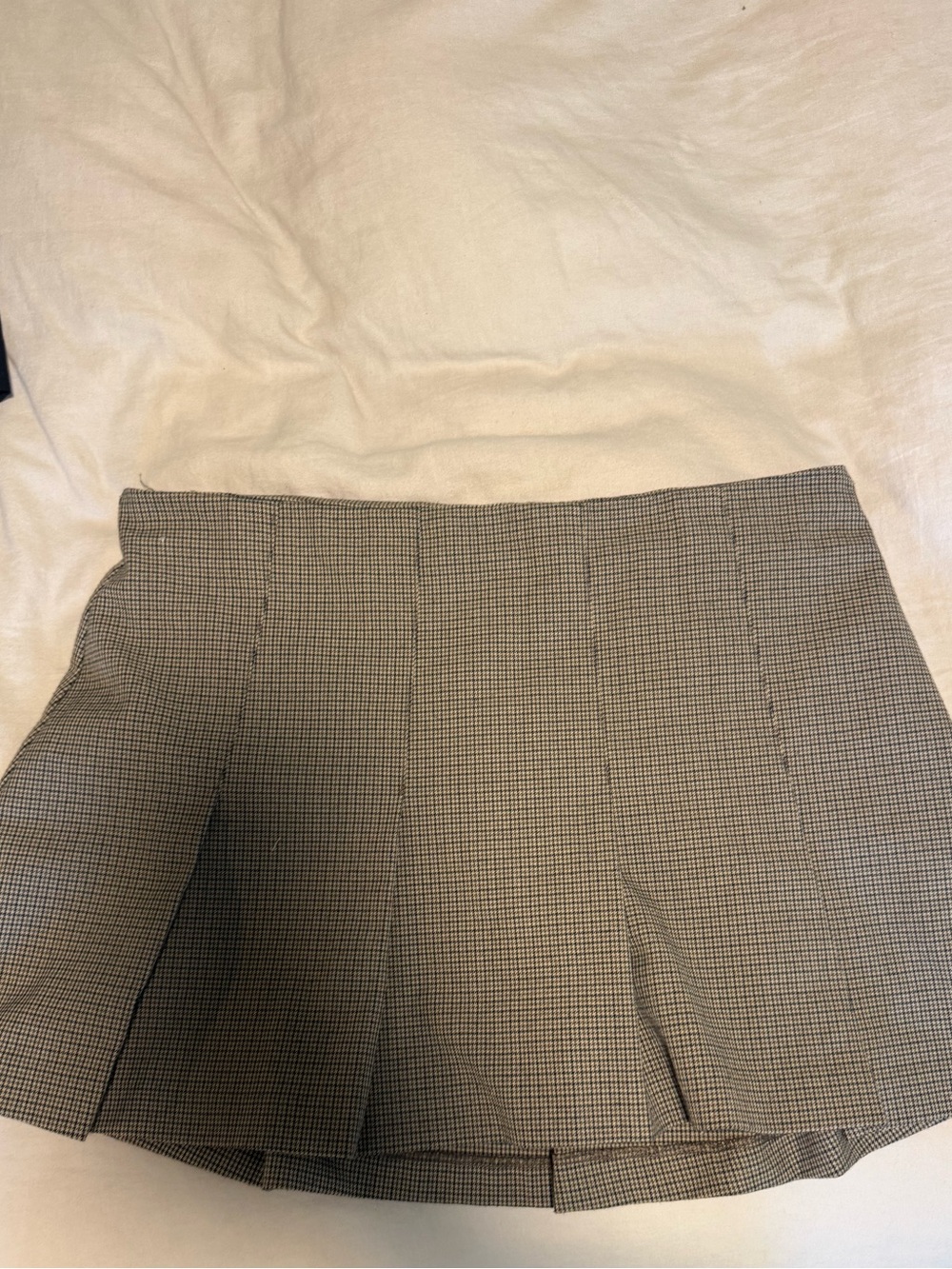 Abercrombie & Fitch Houndstooth Pleated Mini Skort Size M 🤎🤍